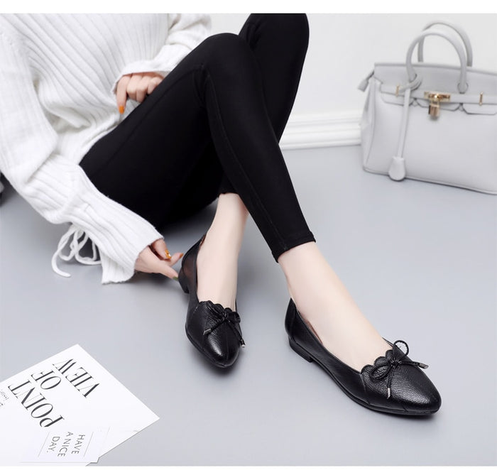 Genuine Leather Casual Flats