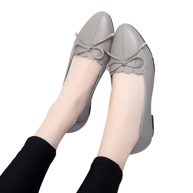 Genuine Leather Casual Flats