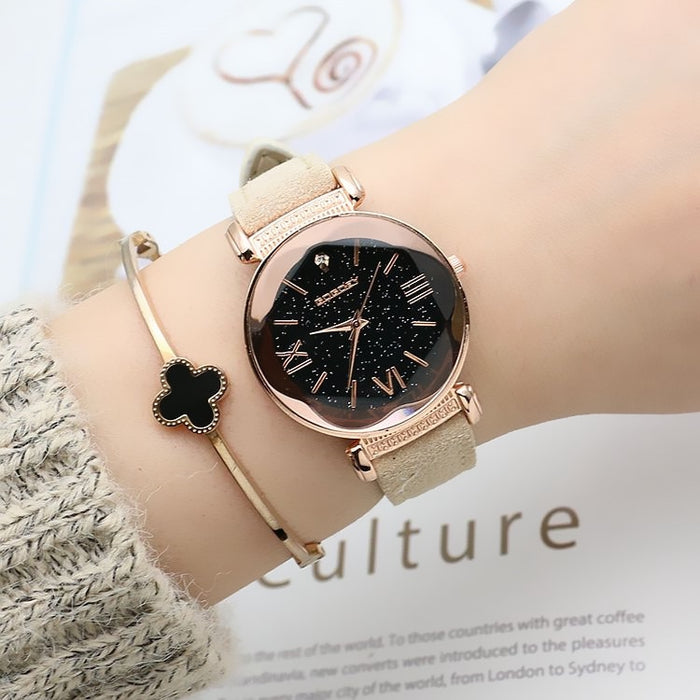 Rose Gold Leather Watches