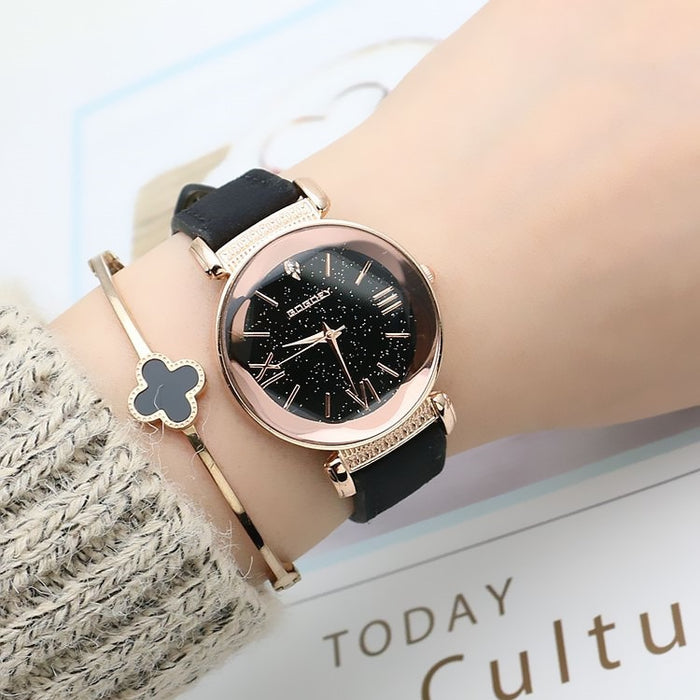 Rose Gold Leather Watches