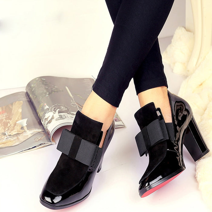 Square Toe Genuine Leather Shoes