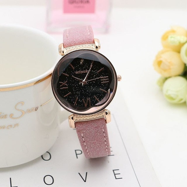 Rose Gold Leather Watches
