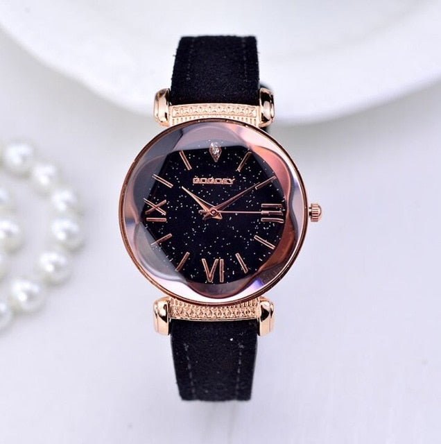 Rose Gold Leather Watches