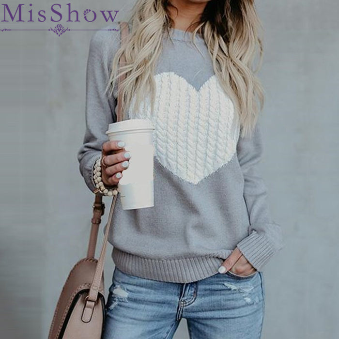 Winter Knitted Love Graphic Sweater