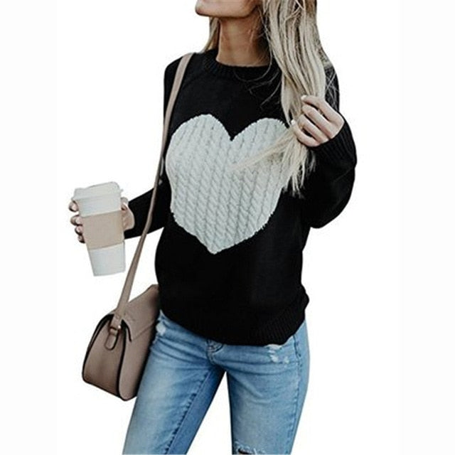 Winter Knitted Love Graphic Sweater