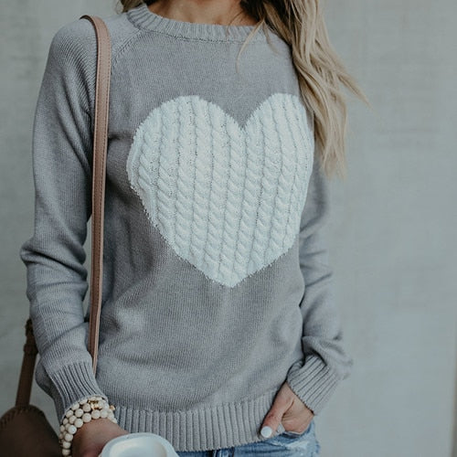 Winter Knitted Love Graphic Sweater