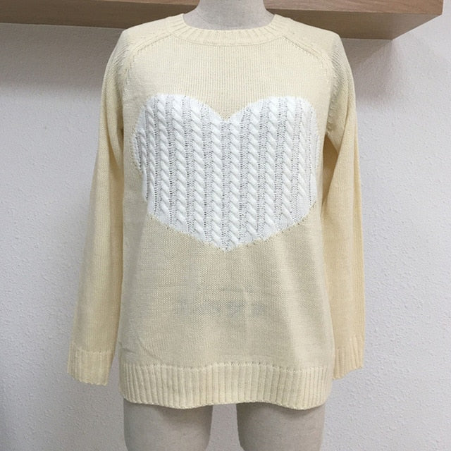 Winter Knitted Love Graphic Sweater