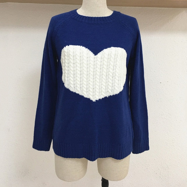 Winter Knitted Love Graphic Sweater