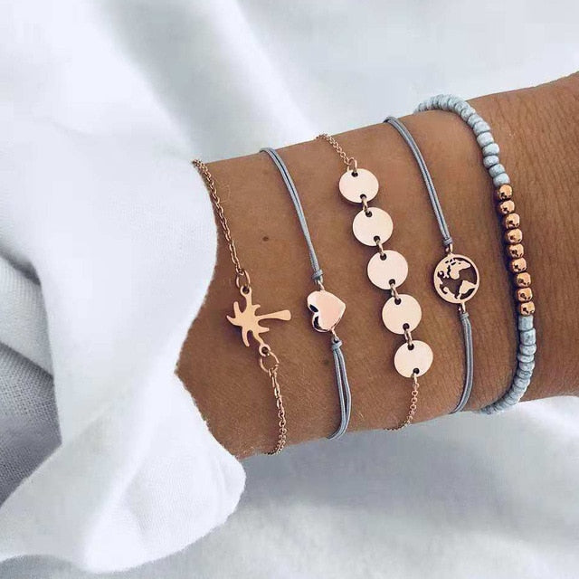 Mix Crystal Marble Charm Bracelets