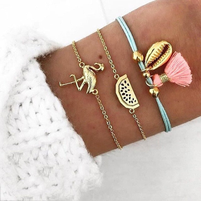 Mix Crystal Marble Charm Bracelets