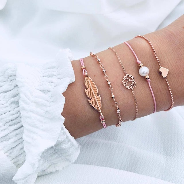 Mix Crystal Marble Charm Bracelets