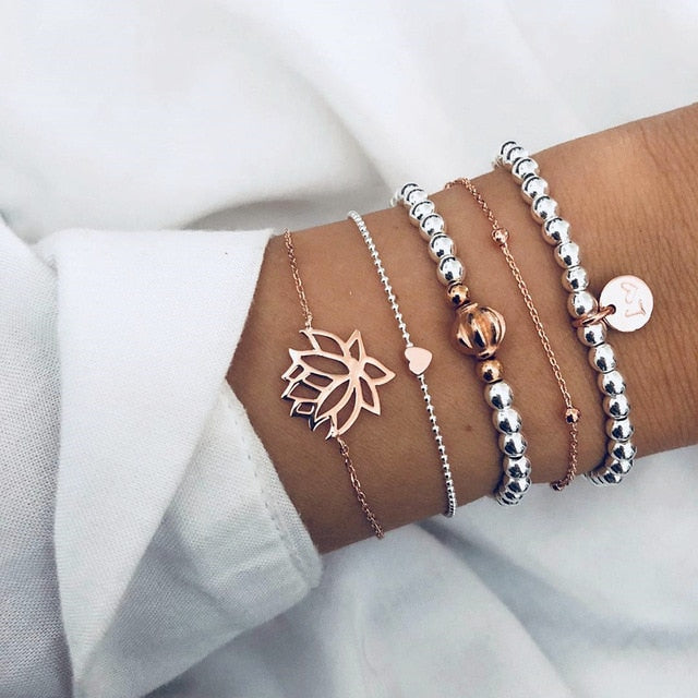 Mix Crystal Marble Charm Bracelets