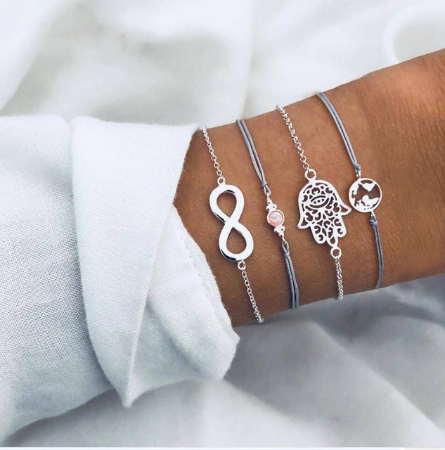 Mix Crystal Marble Charm Bracelets