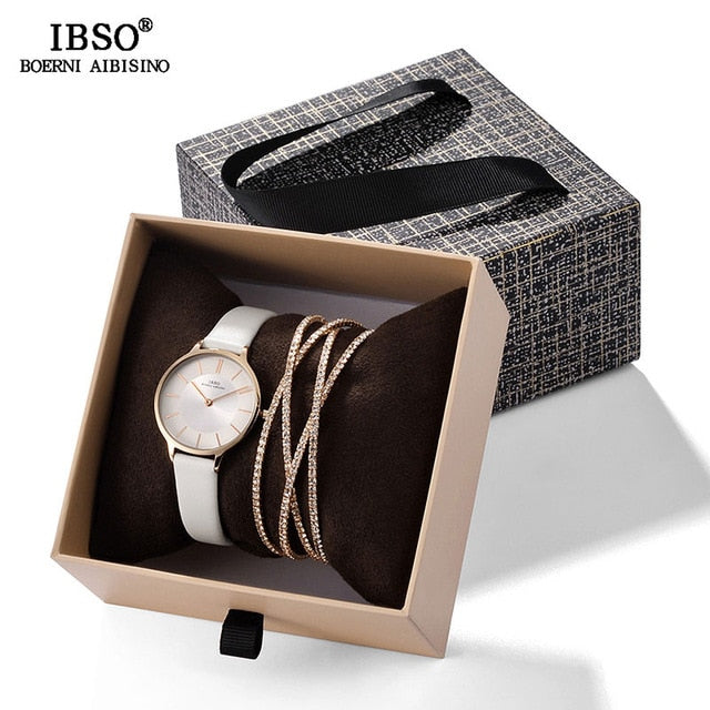 Crystal Bracelet Watches Set