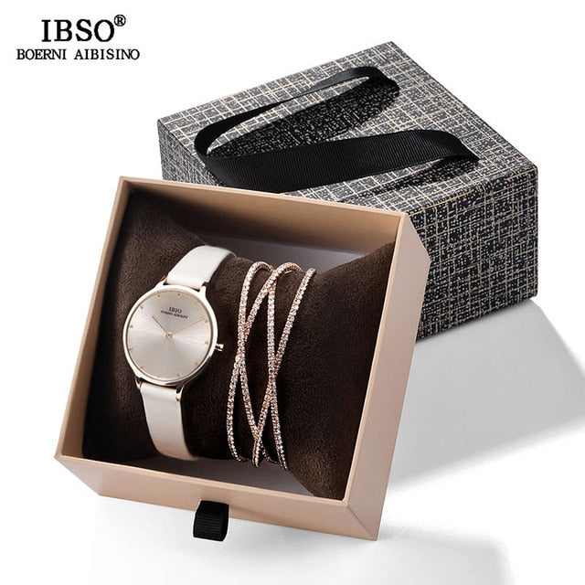 Crystal Bracelet Watches Set