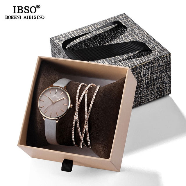 Crystal Bracelet Watches Set