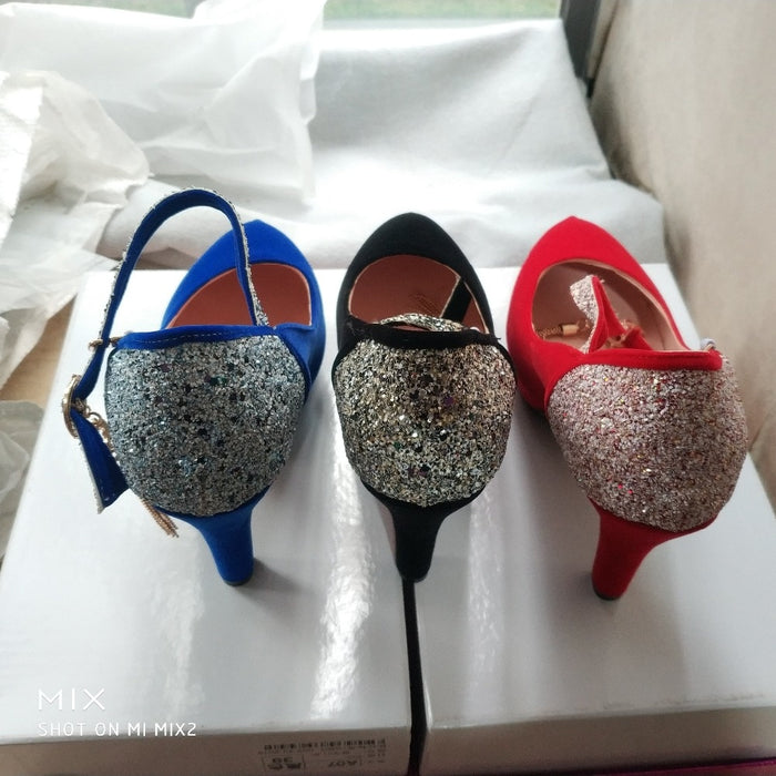 Classic PU Leather High Heels Shoes